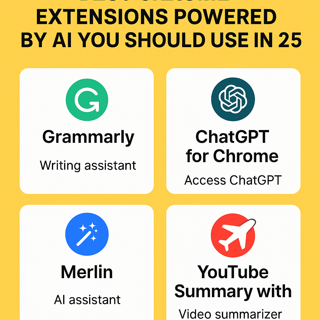 Best Chrome Extensions Powered by AI You Should Use in 2025